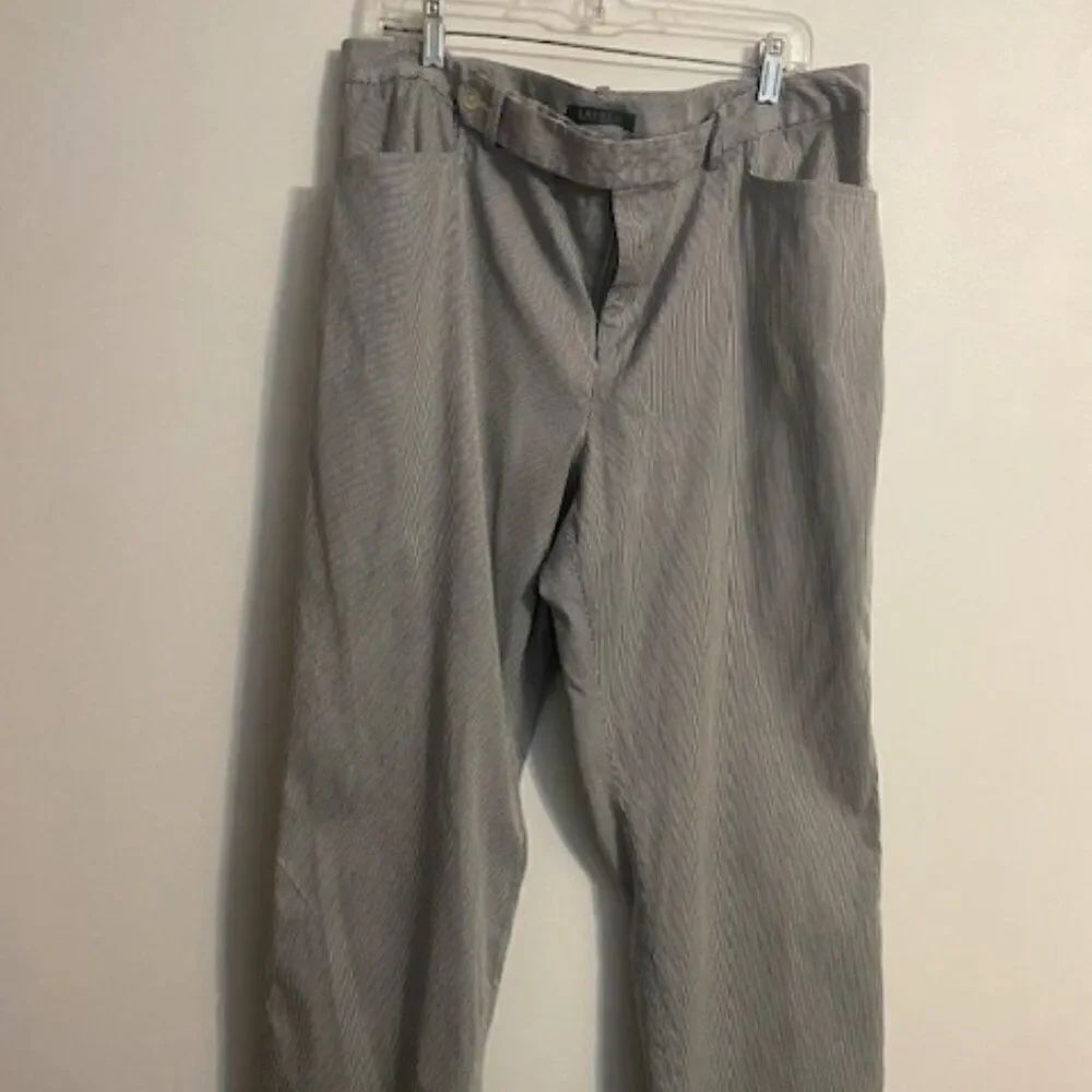 Lauren Ralph Lauren Blue/White Stripe Flare pants, size 18W